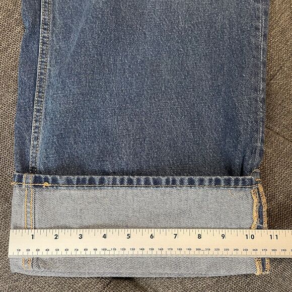 NEW Universal Thread Mid‎ Rise 90's Baggy Cuffed Jeans Dark Wash Women's Size 17 - Picture 8 of 9